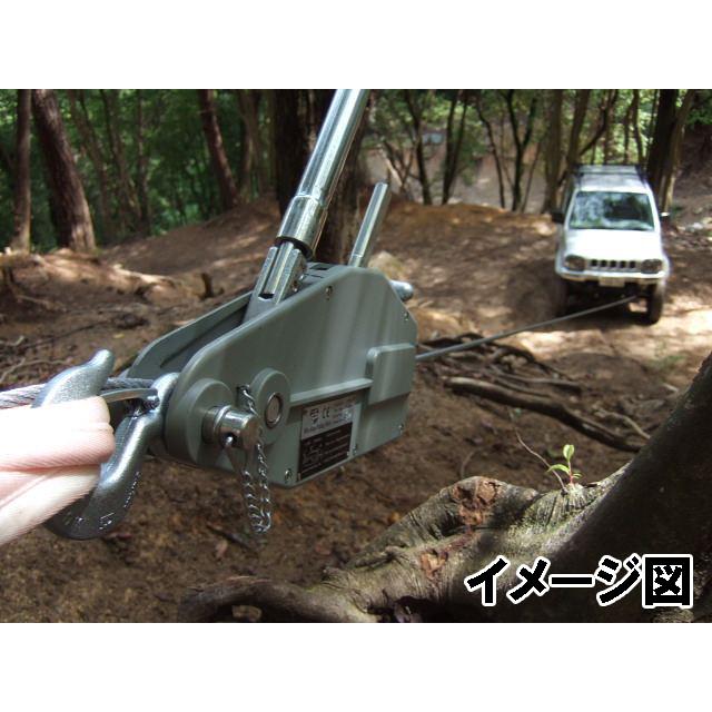 ハンドウィンチ オーバーロード 車載 手動式 800kg トリプルギア パワー ワイヤー 20m フック 山道 4WD アルミ |  | 07