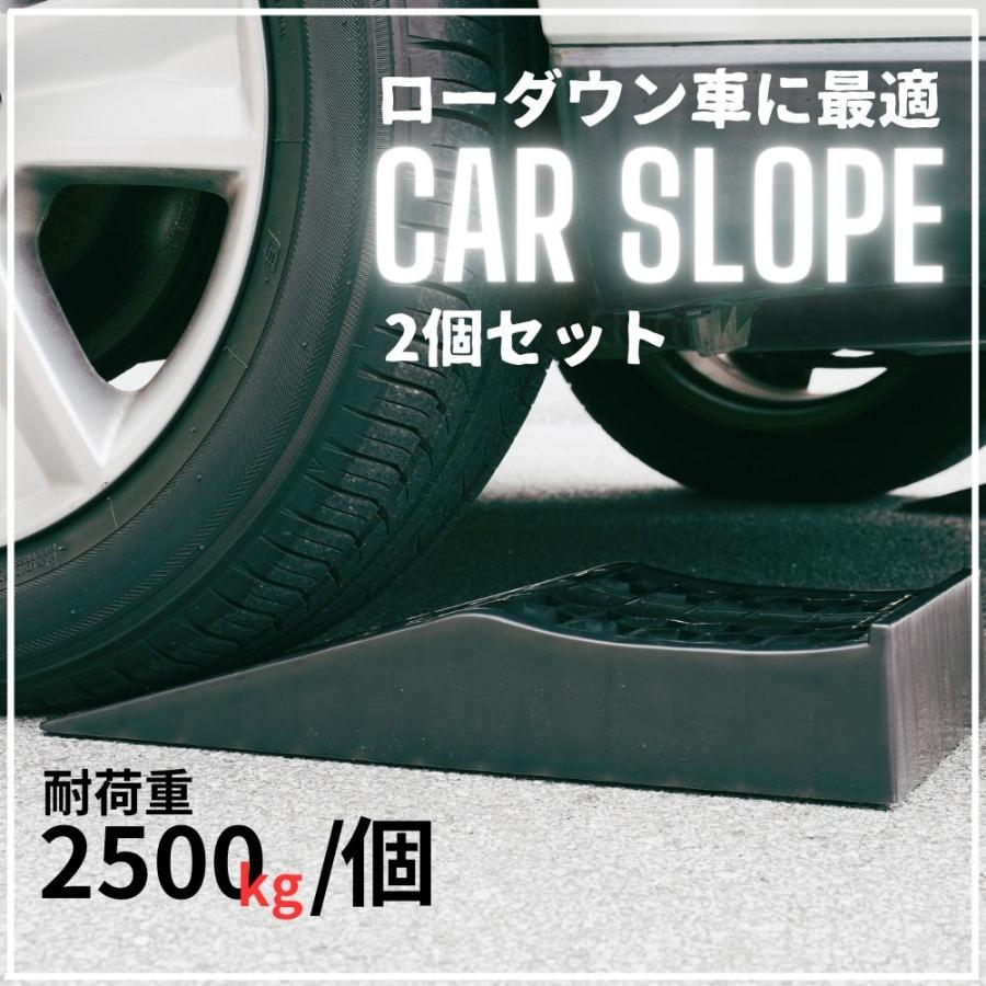 カースロープ ブラック 幅広 ショートタイプ 超低床 2個セット