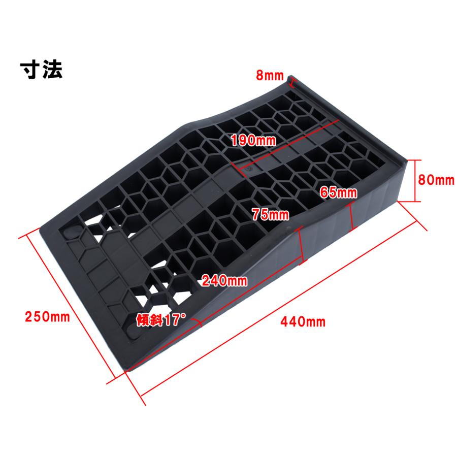カースロープ ブラック 幅広 ショートタイプ 超低床 2個セット