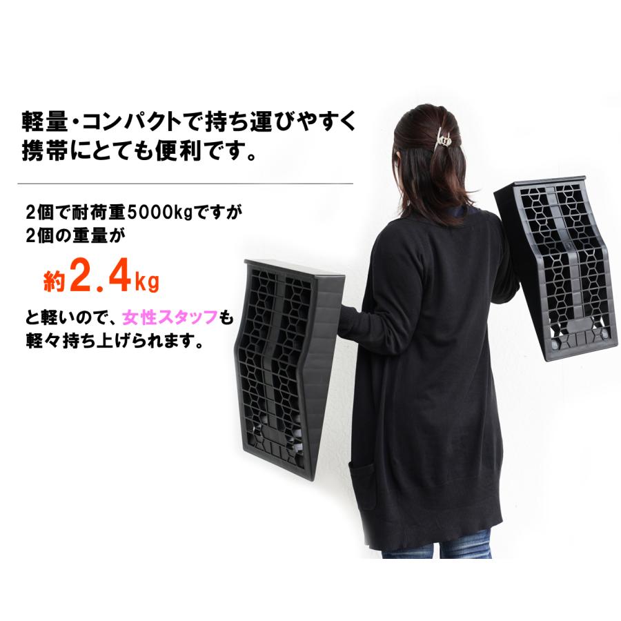 カースロープ ブラック 幅広 ショートタイプ 超低床 2個セット