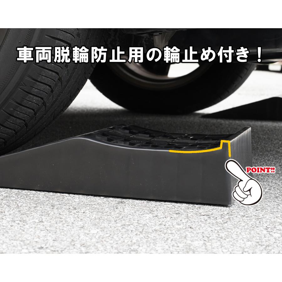 カースロープ ブラック 幅広 ショートタイプ 超低床 2個セット