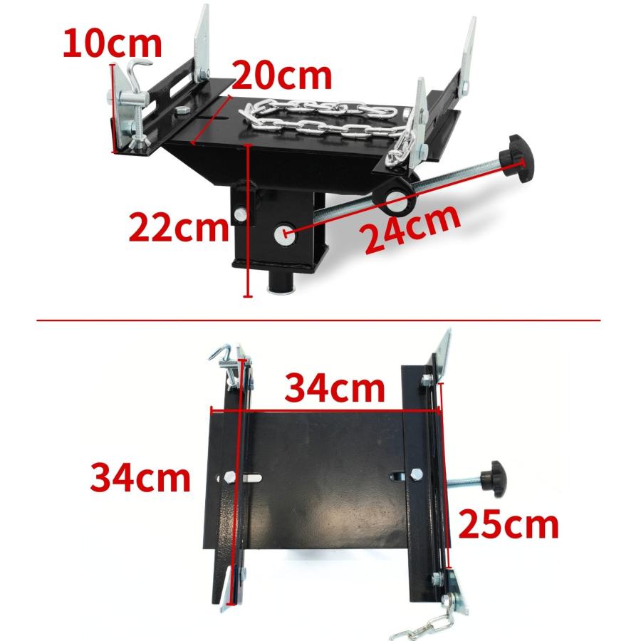 ミッションジャッキ アダプター 調整可能 耐荷重500kg ガレージジャッキ フロアジャッキ トランスミッション 50677 |  | 06