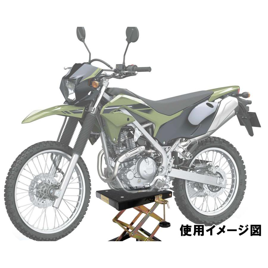 バイクリフト 油圧式 バイクジャッキ バイクスタンド 足踏みペダル式 耐荷重150kg ブラック バイクリフトテーブル バイクリフトジャッキ 51402 |  | 08