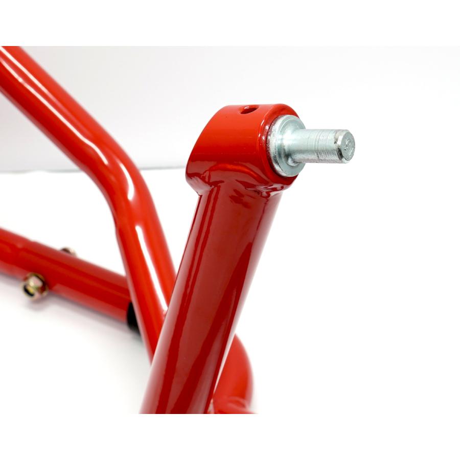 バイクスタンド フロント バイク メンテナンス メンテナンススタンド フロントスタンド 前輪 赤 レッド red ブレーキ タイヤ交換　説明書付き |  | 08