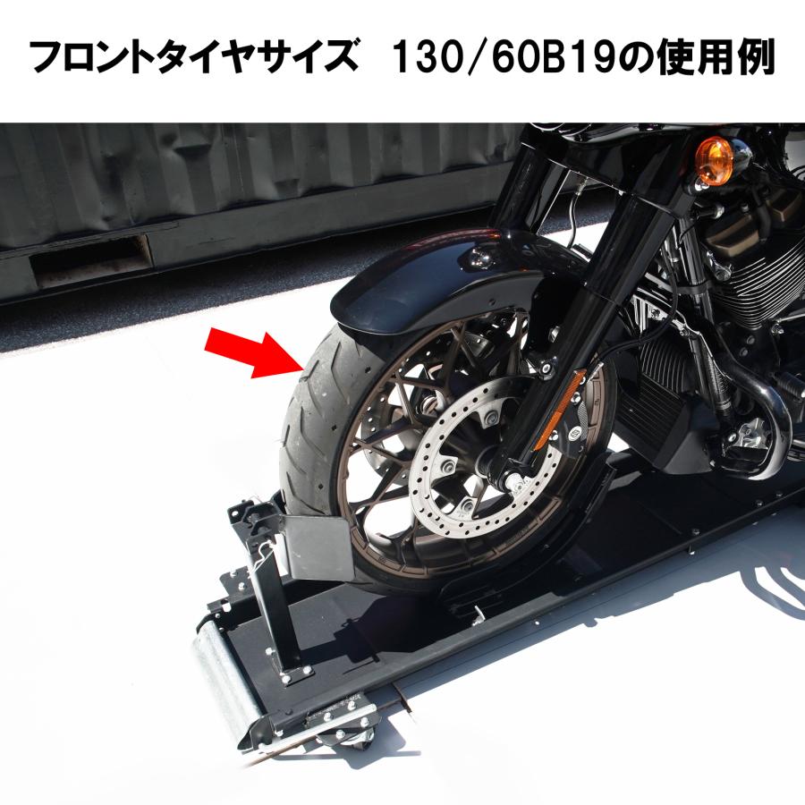 バイクドーリー パッドプラス 中型 大型 220cm フロントタイヤ固定式  耐荷重300kg 2200mm 2.2m バイクスタンド ホイールクランプ フロント |  | 03