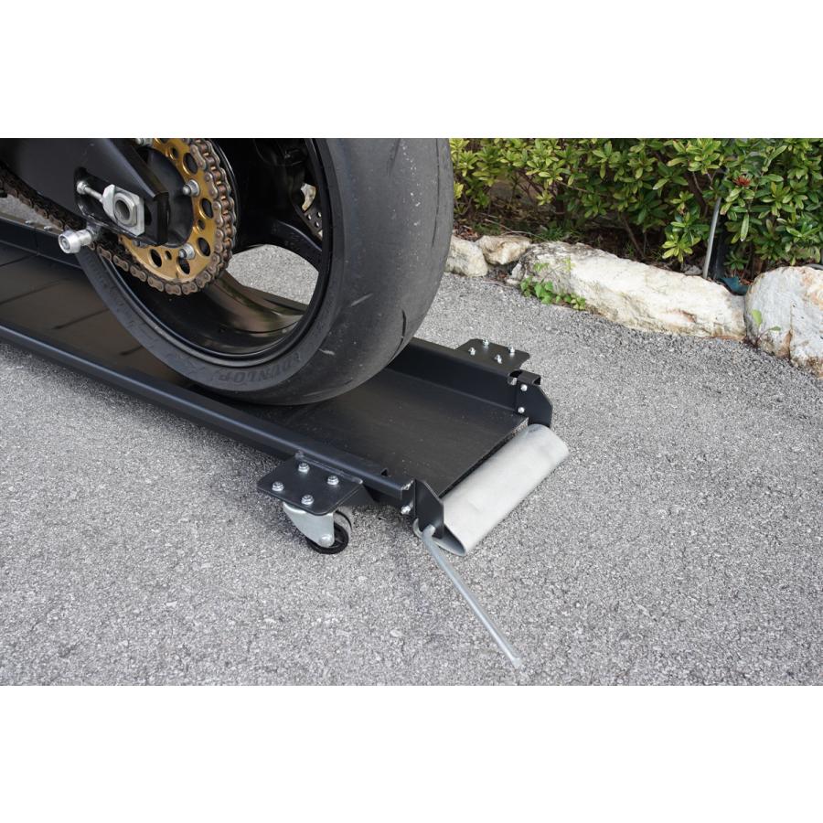 バイクドーリー パッドプラス 中型 大型 220cm フロントタイヤ固定式  耐荷重300kg 2200mm 2.2m バイクスタンド ホイールクランプ フロント |  | 06