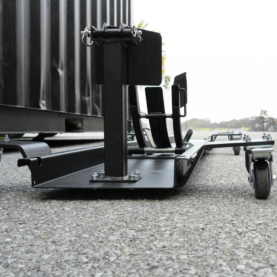 バイクドーリー 中型 大型 超大型 250cm フロントタイヤ固定式  耐荷重500kg 2500mm 2.5m バイクスタンド ホイールクランプ ビックキャスター仕様 51618 |  | 05