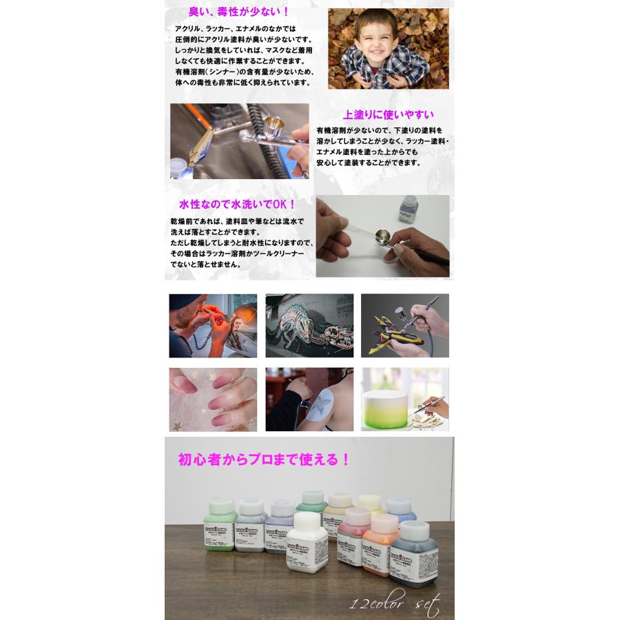 エアブラシ　塗料多数 エアブラシ用塗料 : SpazStix.JP : Official Japan Online Store