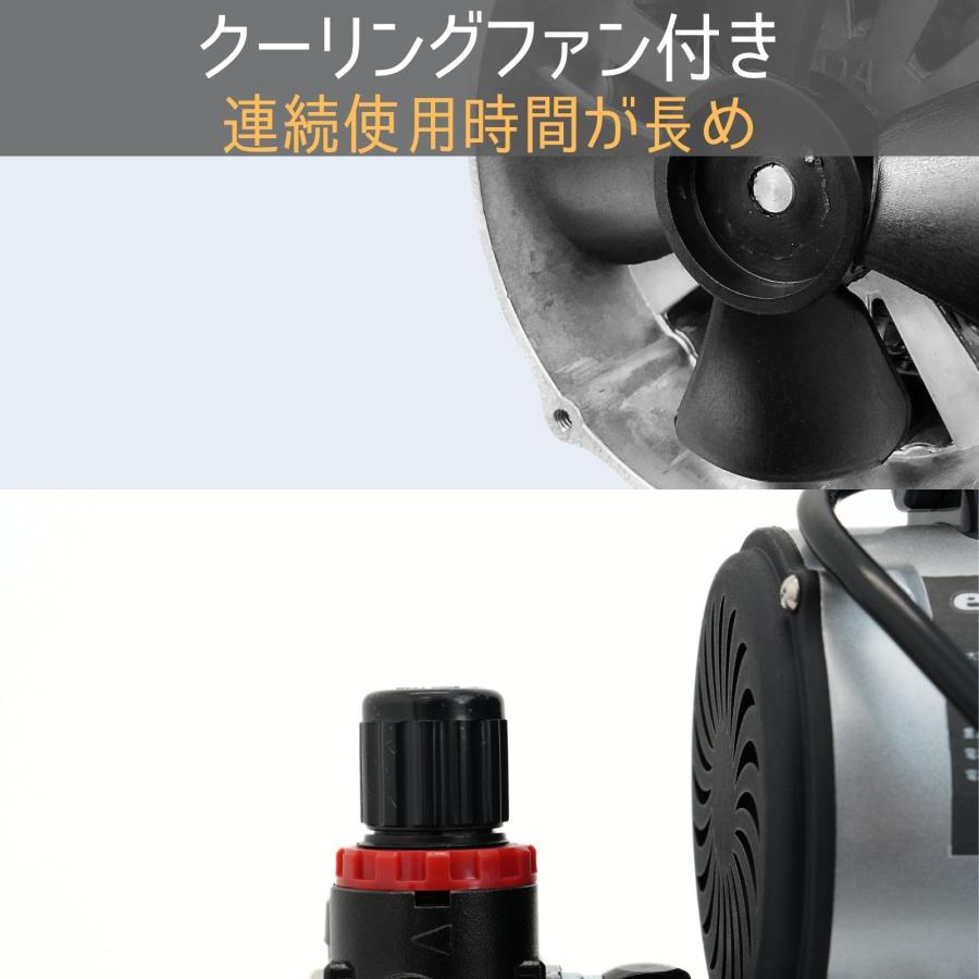 3L タンク付き オイルレス エアーコンプレッサー 冷却ファン搭載 プラモ塗装など(アルミ製ステーターコイル仕様) 52013 ネイル プラモ 塗装 |  | 03