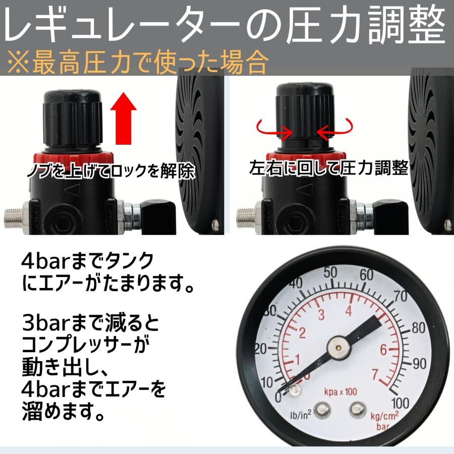 3L タンク付き オイルレス エアーコンプレッサー 冷却ファン搭載 プラモ塗装など(アルミ製ステーターコイル仕様) 52013 ネイル プラモ 塗装 |  | 08