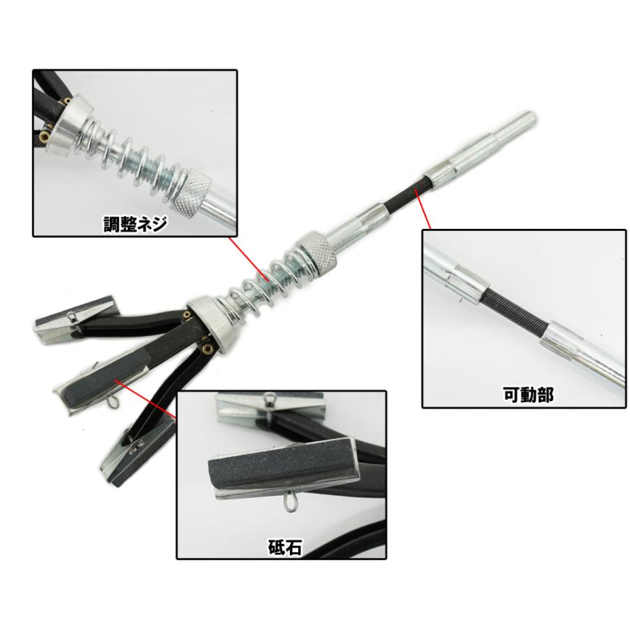 ブレーキシリンダー ホーニングツール 錆取り シリンダー内壁 研磨 28mm 使用範囲 25~62mm 送料無料 レターパック発送 |  | 03