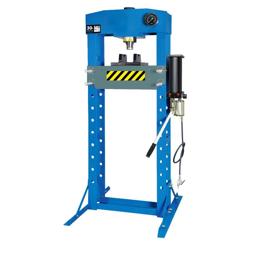 油圧プレス 30t ショッププレス エアー 手動 メーター付 (1年間保証付き)プレス機 自動車 バイク 整備 鉄板の歪み修正 30ton 30トン 52410 プレス機 |  | 01