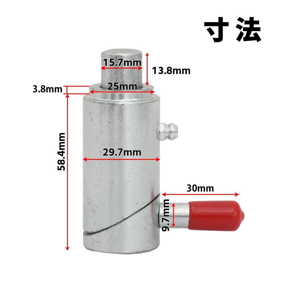 スプリング式 カムロック 先端サイズ16mm 鉄製 プランジャーピン レッカー車 ツイストロック アタッチメント 素材 加工用 52609 |  | 08