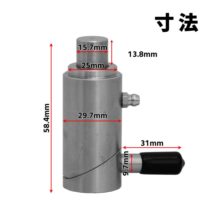 ステンレス製 スプリング式 カムロック プランジャーピン レッカー アタッチメント 素材 加工用 52610 |  | 03