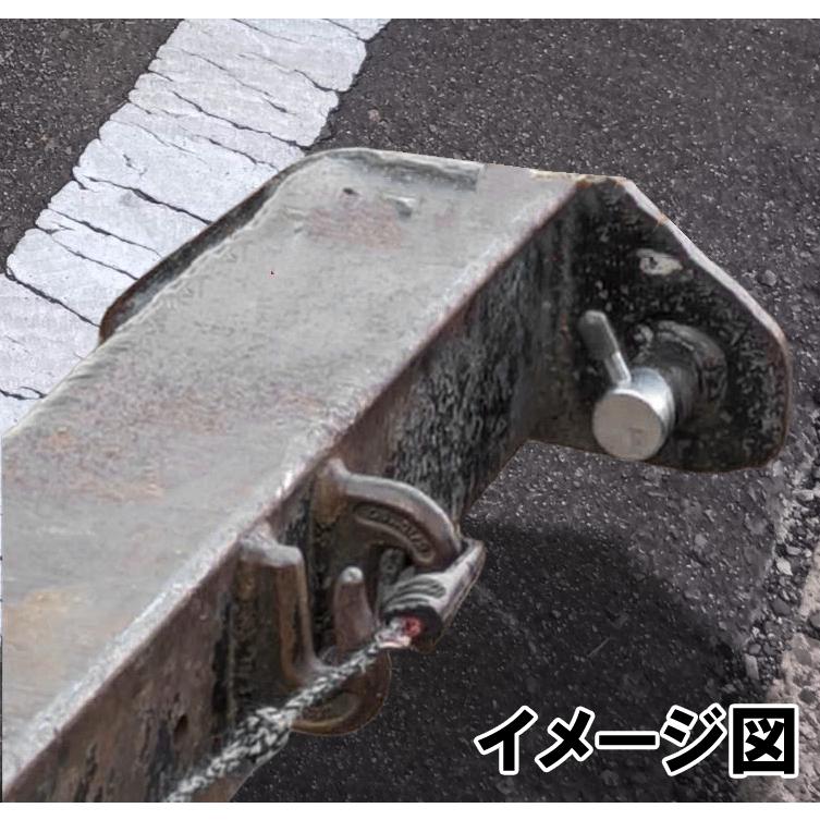 スプリング式 カムロック 先端サイズ25mm 鉄製 プランジャーピン レッカー車 ツイストロック アタッチメント 素材 加工用 52613 |  | 05