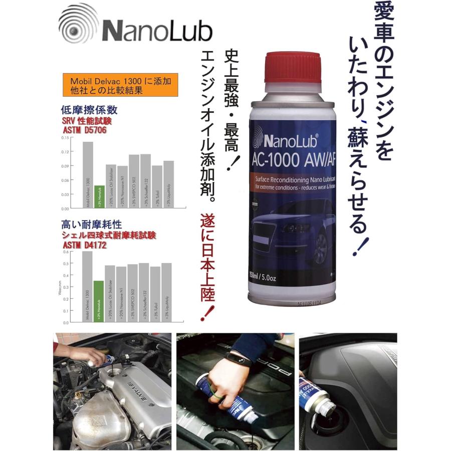 エンジンオイル 添加剤 タングステン ナノルバ AC-1000AW/AF ナノ
