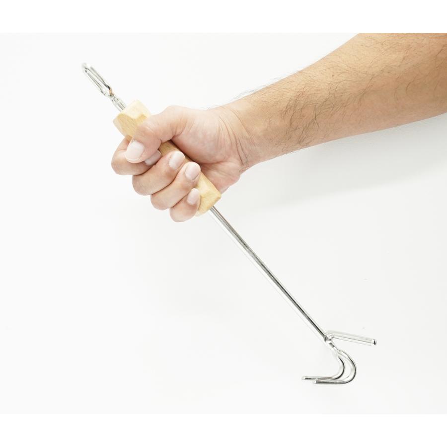 ステンレスリフター ダッチオーブン リフター グリップリフター  リッドリフター 36cmキャンプ レジャー 調理器具 木製グリップ クッキング クッキング用品 |  | 02