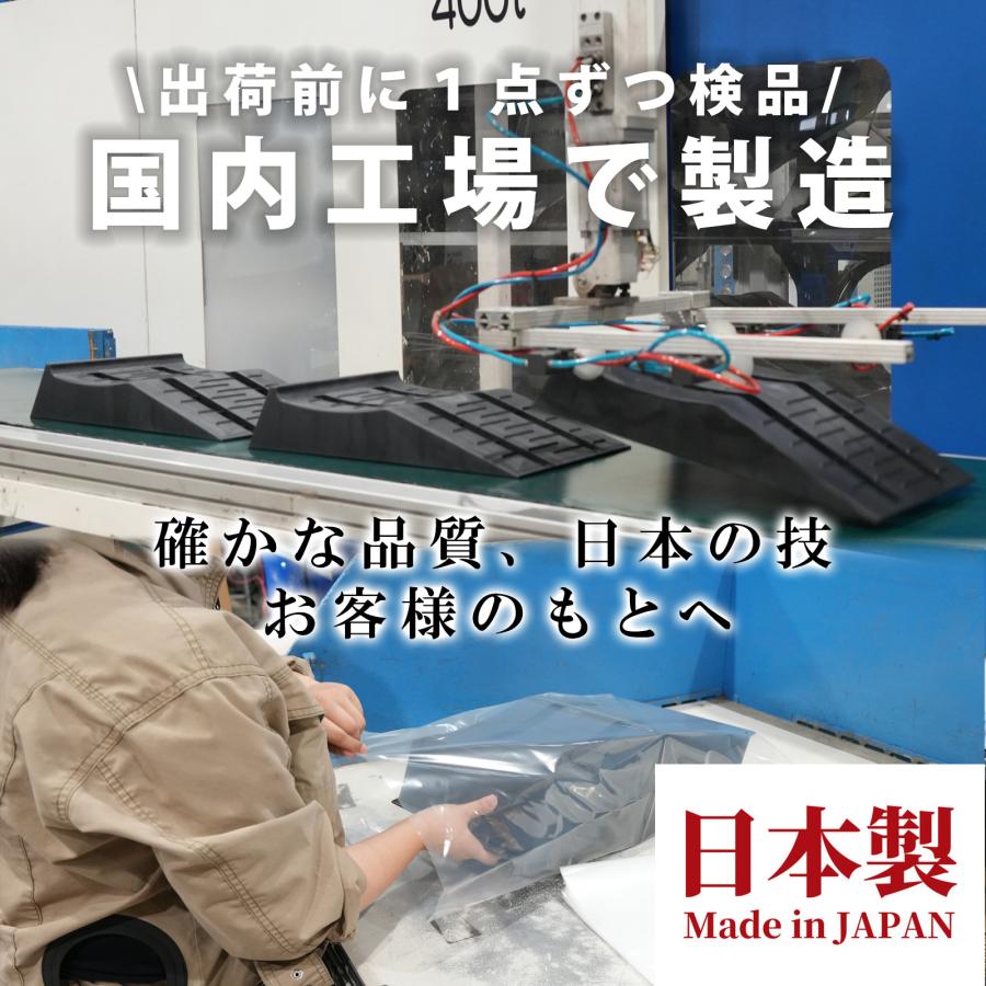 ワイド タイヤスロープ 大型車OK ローダウン車対応 カースロープ 幅250mm 2個セット 耐荷重8トン アゲレール TD1071 |  | 03