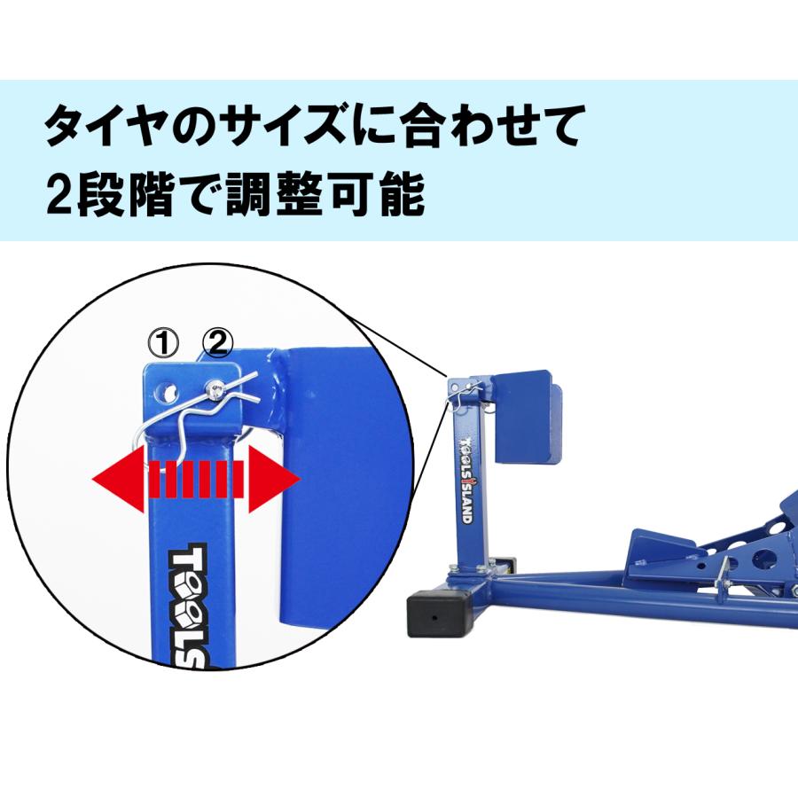 フロントホイールクランプ フロントバイクスタンド フロントタイヤ固定用 ブルー 青 ツールズアイランド｜stepforward｜04