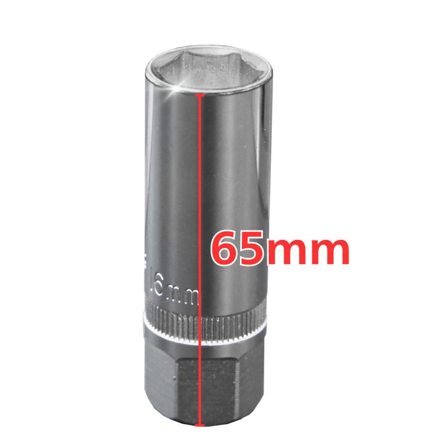 プラグソケット 16mm 3/8" マグネット 薄壁 磁気 磁石 ソケット プラグソケット ソケットレンチ 工具 着 6角 送料無料 ネコポス発送 |  | 04