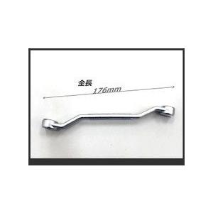 フレアナット レンチ 10 11mm ネジ 汎用 ジョイント パイプ 接続 補修 修理 インバーテッド レンチ 10 11mm 両口 角度あり |  | 01