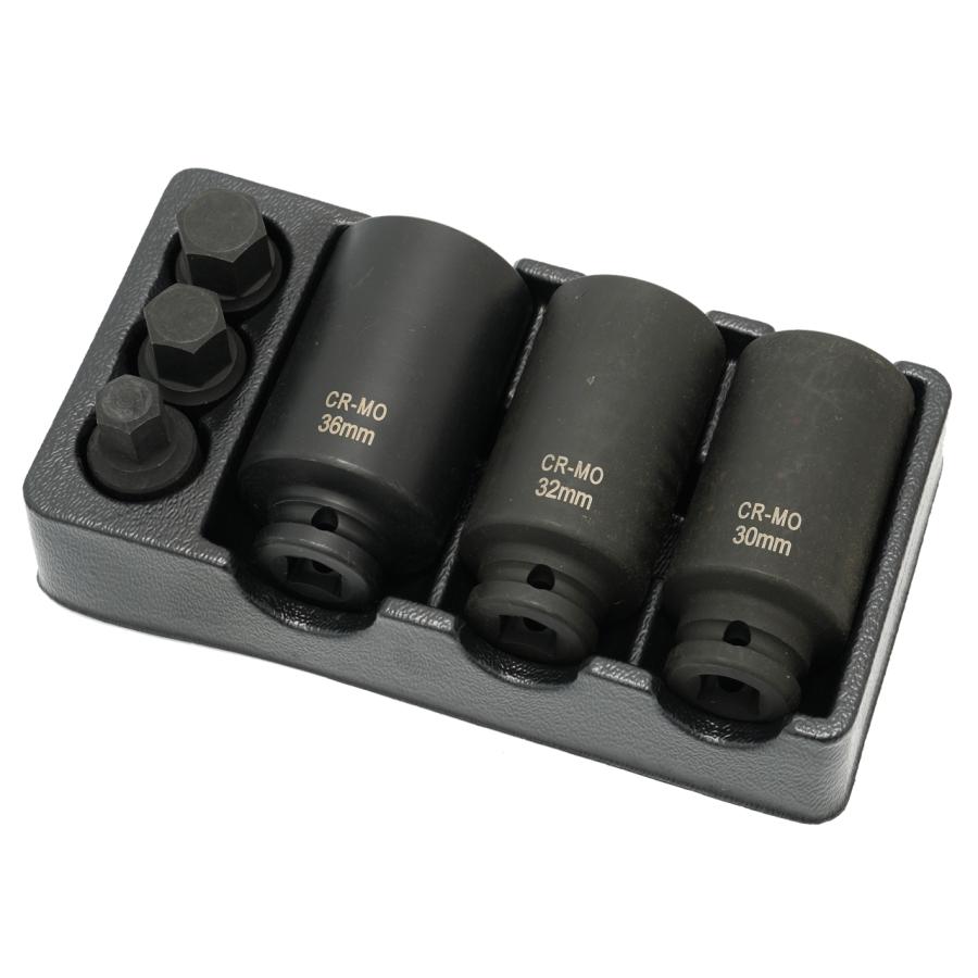 インパクトソケット セット 12角 6pc 30mm 32mm 36mm H14 H17 H19 ハブナット用 送料無料 |  | 03