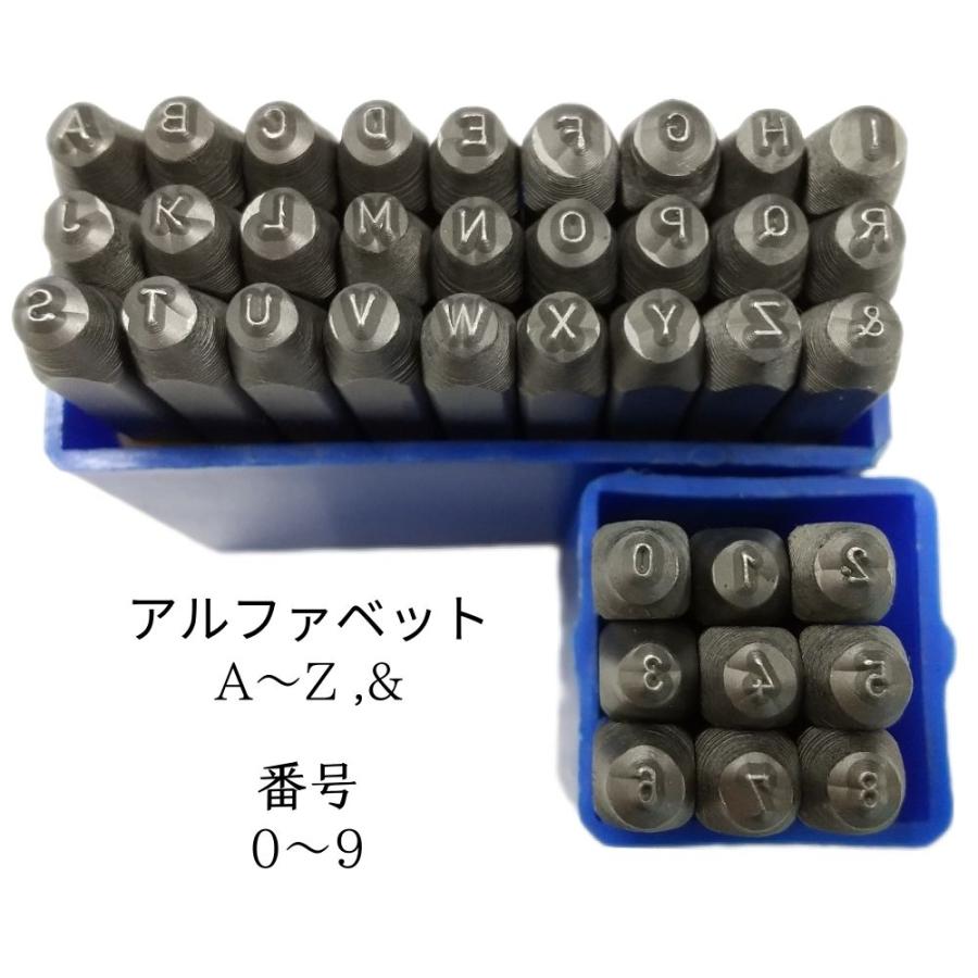 打刻印 打刻印セット 2mm 36pc  スタンプポンチセット 36本 アルファベット 数字 刻印ポンチ 送料無料 レターパック発送｜stepforward｜02