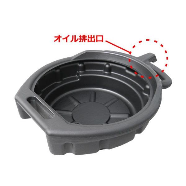 オイル ドレンパン ペール缶 受け皿 こぼれ防止 中 容量８L オイル エンジンオイル 交換 オイル受け ドレンパン |  | 01