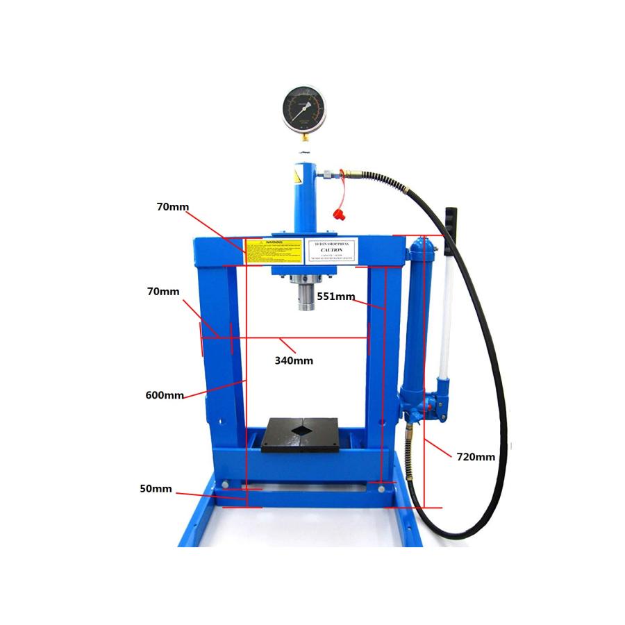 油圧プレス 10t 卓上式  能力10ton 10トン プレス メーター付き (1年間無料保証付き) プレス機 |  | 05
