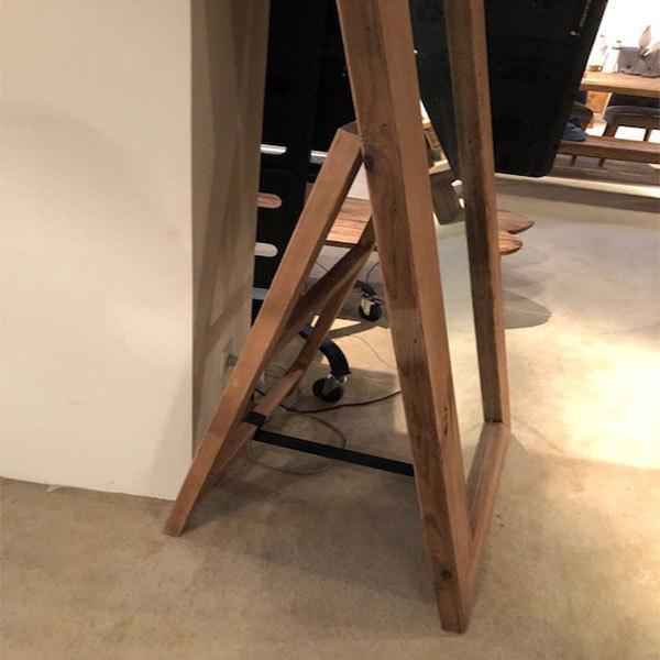 送料無料】 天然木古材 165cm ビッグミラー 全身鏡 スタンドミラー