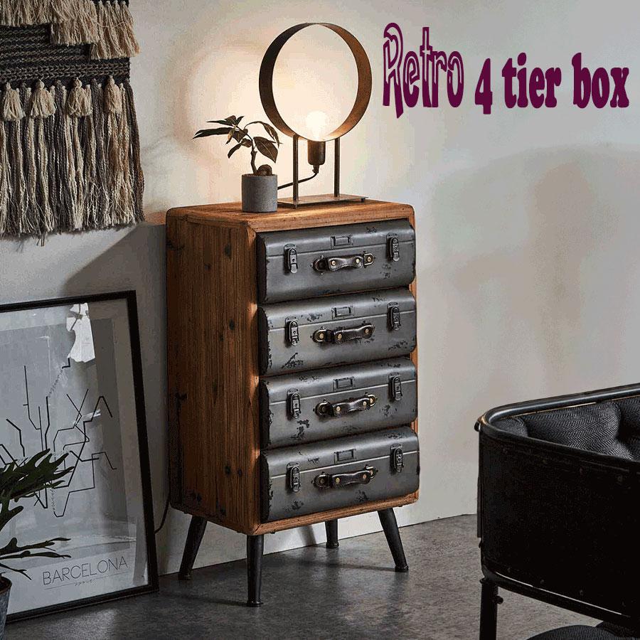 6/25 値下げ 和風4段箪笥 チェスト レトロ