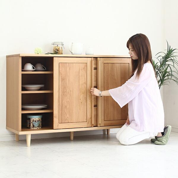 大人気！キャビネット サイドボード 引き出し付き 大容量 収納棚　NATURAL 人気販売中！キャビネット サイドボード 大容量 収納棚NATURAL