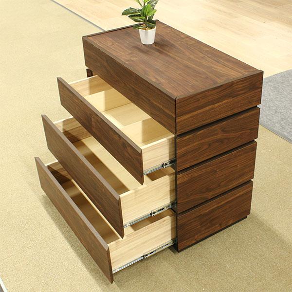 北欧 4段 幅80cm 送料無料 完成品 チェスト 箪笥 タンス 日本製 国産 洋服タンス 木製 リビング収納 おしゃれ モダン ナチュラル 【アドバンス】 シンプル
