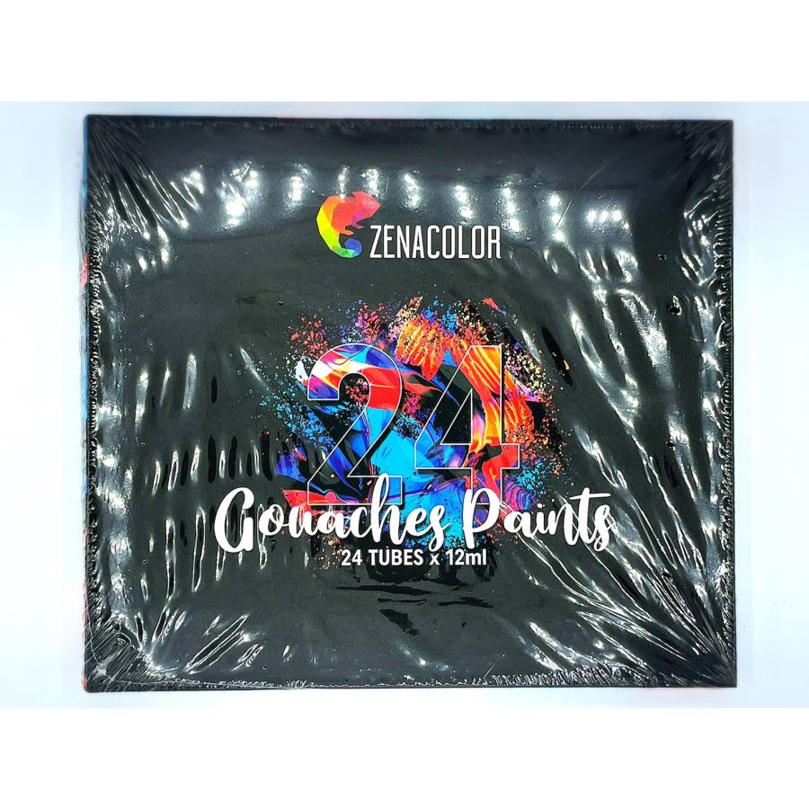 新着商品アウトレット特価 Zenacolor 24色 アクリル絵具セット 12mL