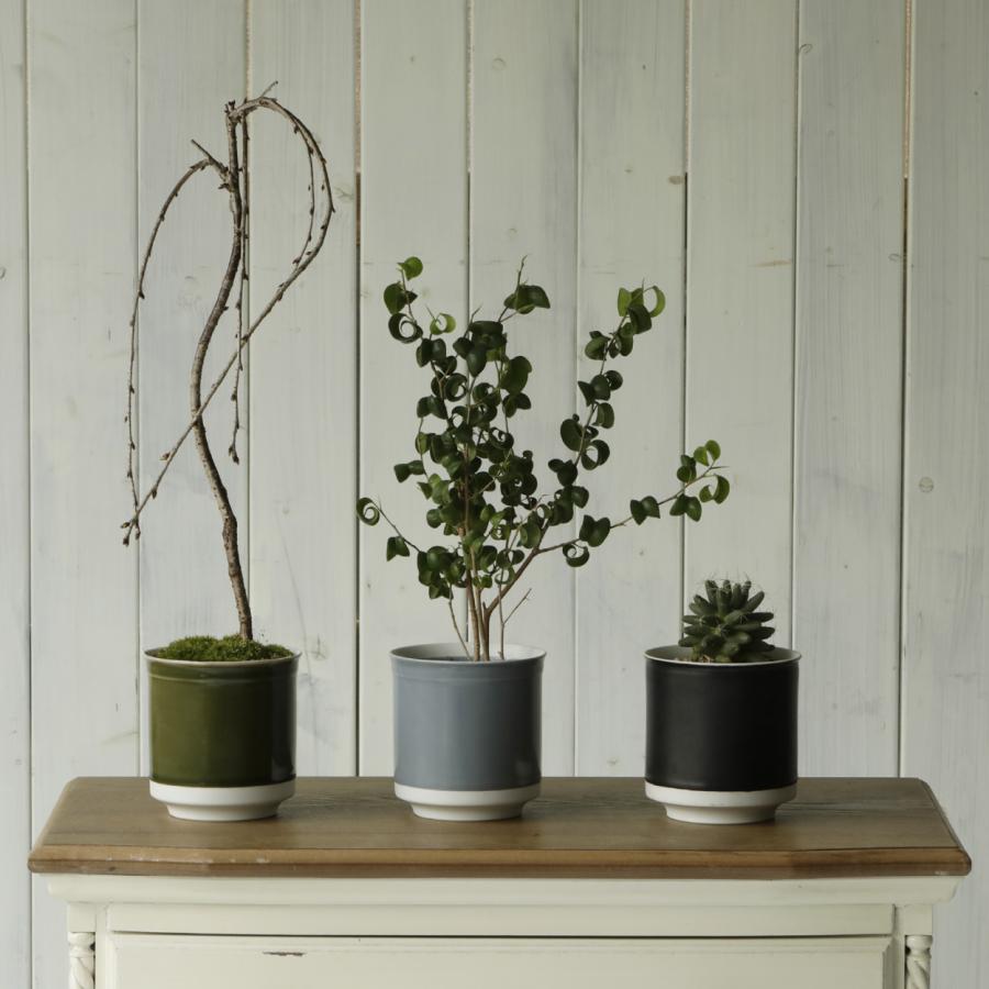 和モダン 日本製 植木鉢 受け皿付 10.5x11.5cm 3.5号 4号 盆栽 波佐見焼 鉢カバー 室内 おしゃれ 陶器 Leaf88 爆買 |  | 13