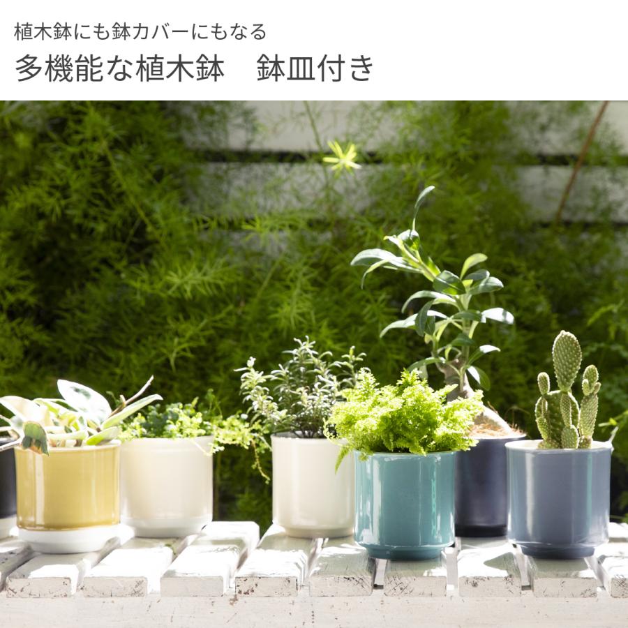 日本製 植木鉢 受け皿付 10.5x11.5cm 3.5号 4号 波佐見焼 鉢 日本製 植木鉢 受け皿付 10.5x11.5cm 3.5号 4号 波佐見焼 鉢