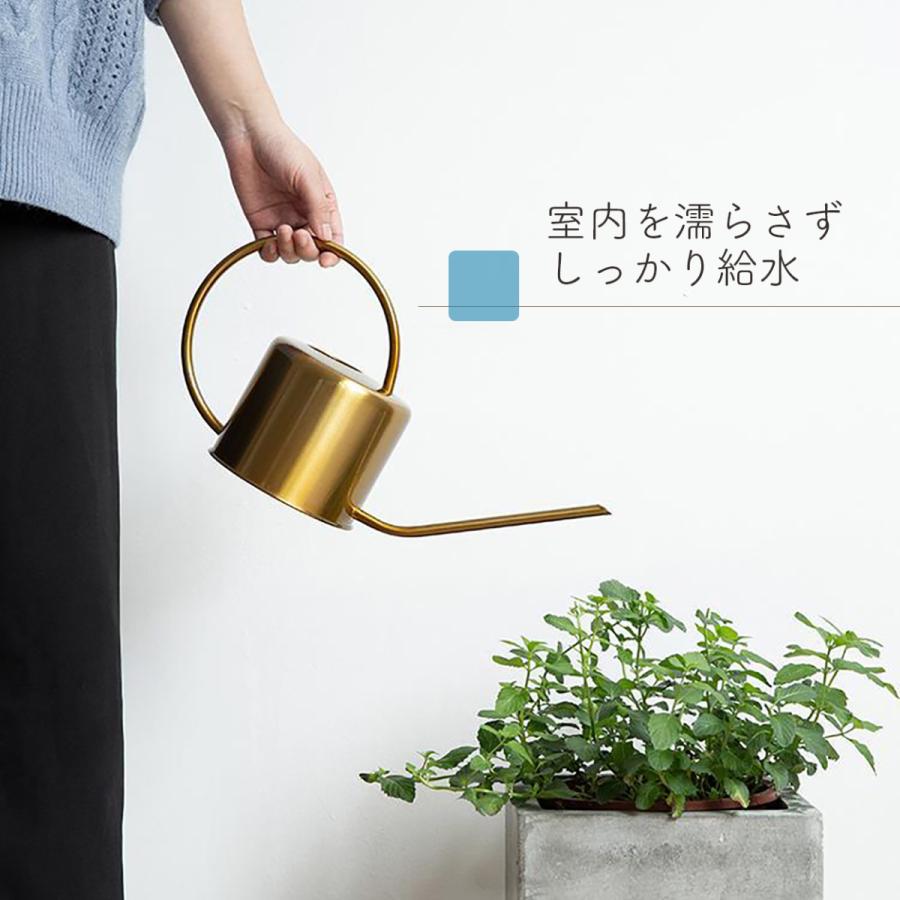 じょうろ おしゃれ 室内 観葉植物 北欧 かわいい 水差し 水やり 金属 散水 細かい 水 先 ハス口 シャワーヘッド ステンレス Jrg13 普段使いの雑貨店 Step One 通販 Yahoo ショッピング
