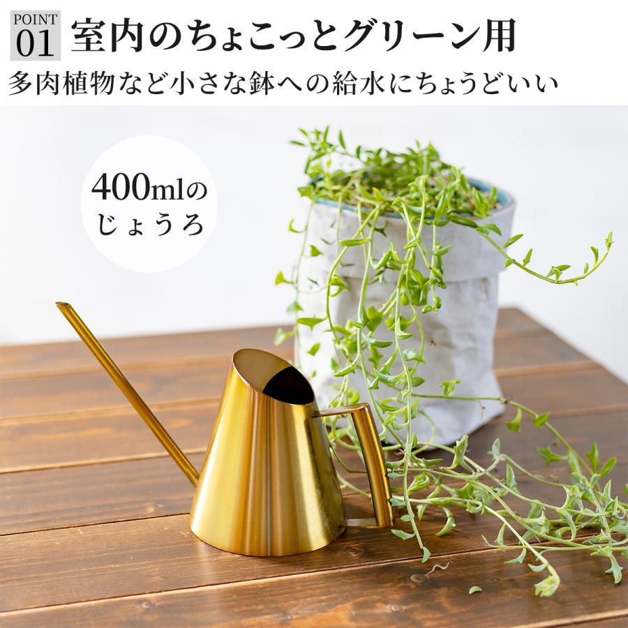 じょうろ おしゃれ ミニ 室内 観葉植物 北欧 かわいい 小さい ジョーロ 水差し 水やり 金属 金属製 先端 細い ステンレス スタイリッシュ 小さい鉢 人気 Jrg400 園芸用品専門店 Step One 通販 Yahoo ショッピング