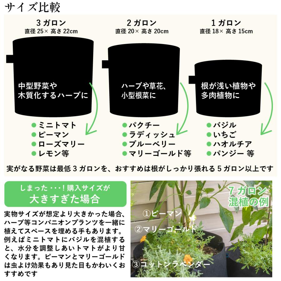 不織布プランター 1ガロン 10個 不織布ポット 6号 18 x 15 植木鉢 大型 フェルトプランター 爆買 | ブランド登録なし | 12