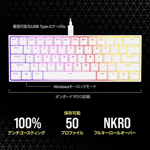 CORSAIR K65 RGB MINI 60% USB-A メカニカルゲーミングキーボード