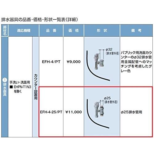 LIXIL(リクシル)INAX ゆプラス・ほっとエクスプレス 必要別売部品 排水器具 カウンター設置用 EFH-4-25/PT|steponemarket|02
