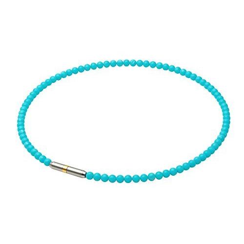 ファイテン(phiten) ネックレス RAKUWAネック メタックス クリスタルタッチ ターコイズブルー 45cm