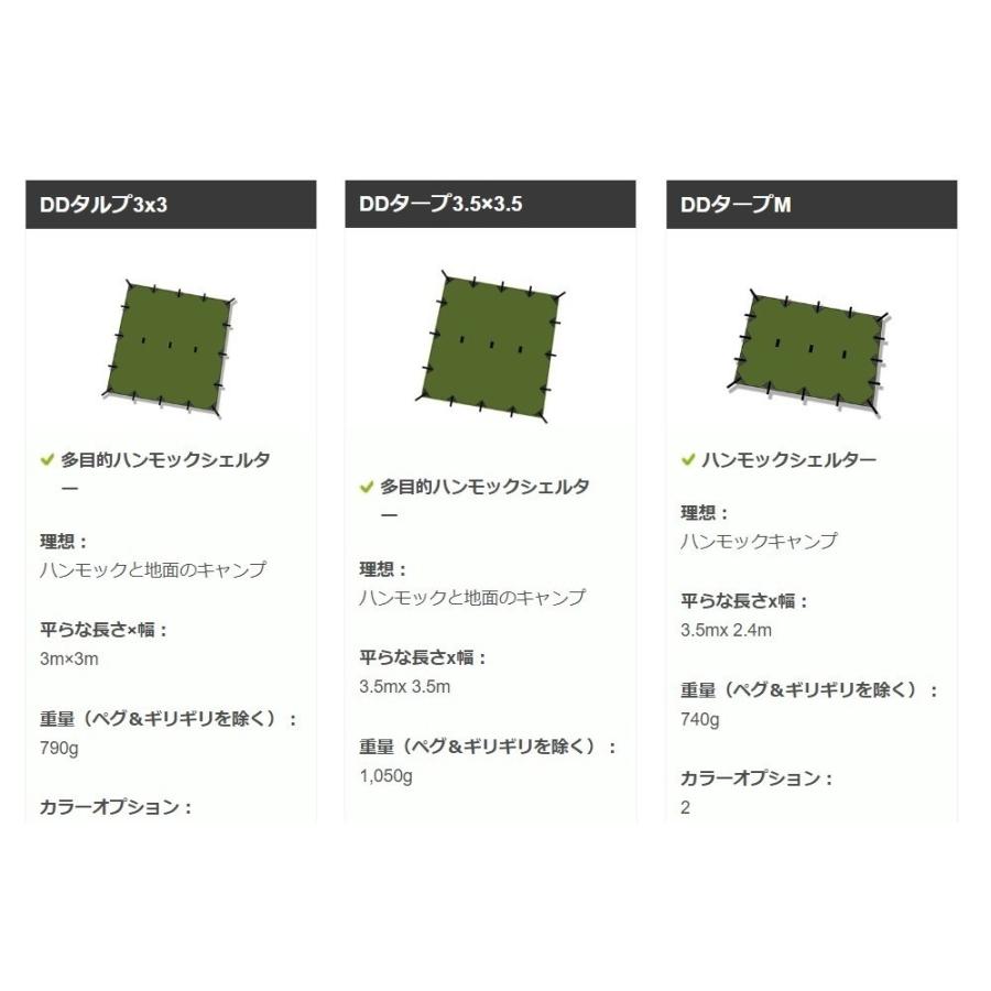 DD タープ 3.5 x オリーブグリーン パップテント Tarp DDハンモック 4