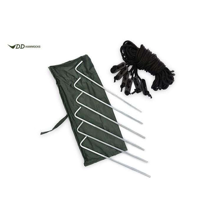 DDペグ＆ガイライン (6本) DDタープ活用 張り方 バリエーション UP 多用途 便利 | 