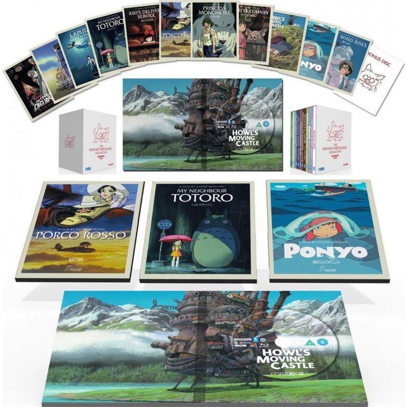 宮崎駿監督作品集【Blu-ray】北米版 海外 限定アートワーク 計12枚 コレクターズブックレット付き