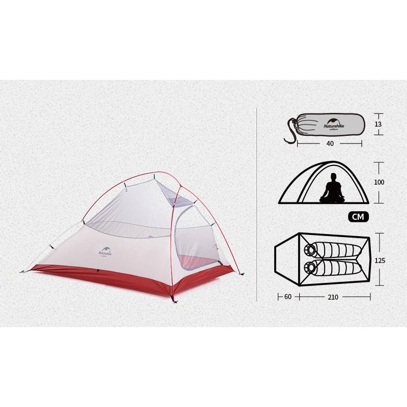 ネイチャーハイク CloudUp2 アップグレード版　【週末限定値下げ】 NatureHike Naturehike テント ネイチャーハイクテント 2人用