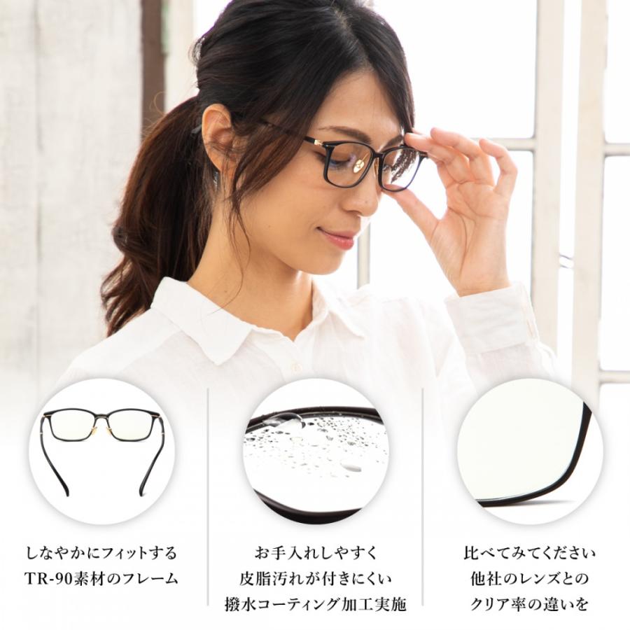 ブルーライトカットメガネ PCメガネ ブルーカットメガネ おしゃれ 度なし 軽量 メンズ レディース 子供 効果 透明 スマホ用 ウェリトン2 |  | 18