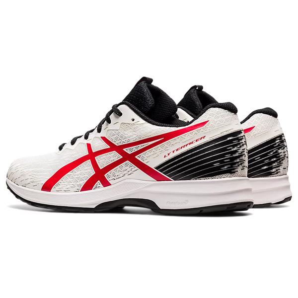 アシックス ランニングシューズ ライトレーサー 3 スタンダード 1011B024-100 ホワイト/レッド asics LYTERACER 3  メンズ トレーニング 白 21SS cat-run