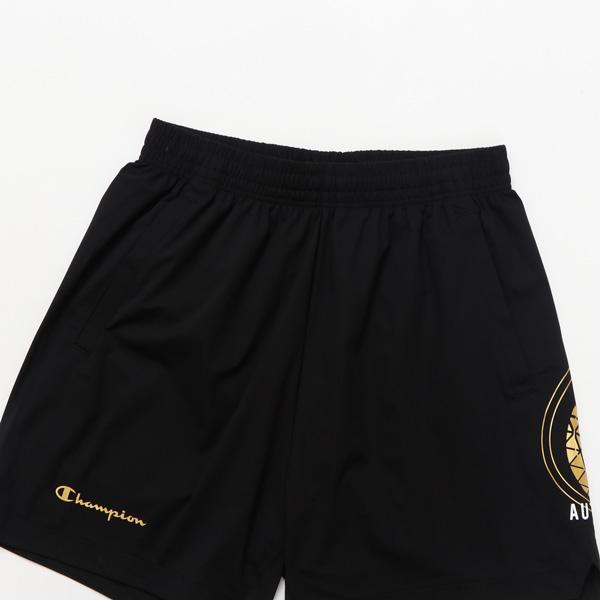 バレーボールパンツ 黒金デザイン Champion（チャンピオン） プラクティスショーツ 【股下13cm(Lサイズ