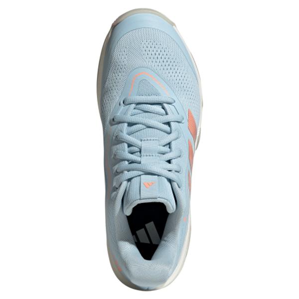 168 ブルーグレー系ボタン✖︎キラキラビジュー✨＆雫ビーズ＆淡水パール adidas（アディダス） クレイジーフライト7W KJ9559バレー インドア